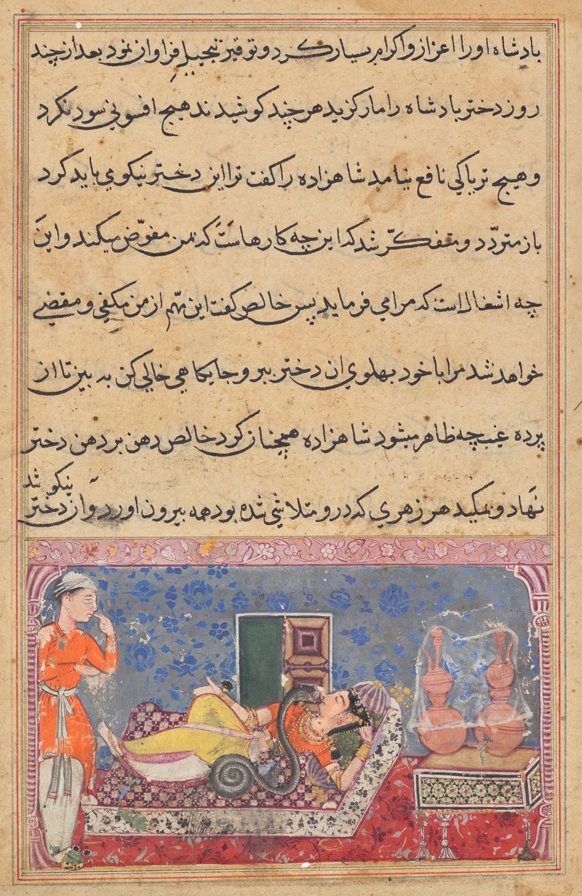 Khalis repays the prince for his kindness by changing into a snake and sucking the poison from the king