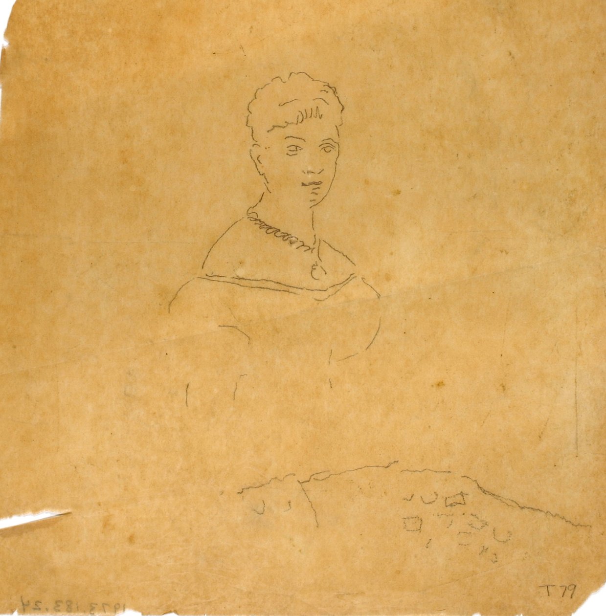 Lady in Evening Dress with Figure of Venus de Milo by Unknown artist