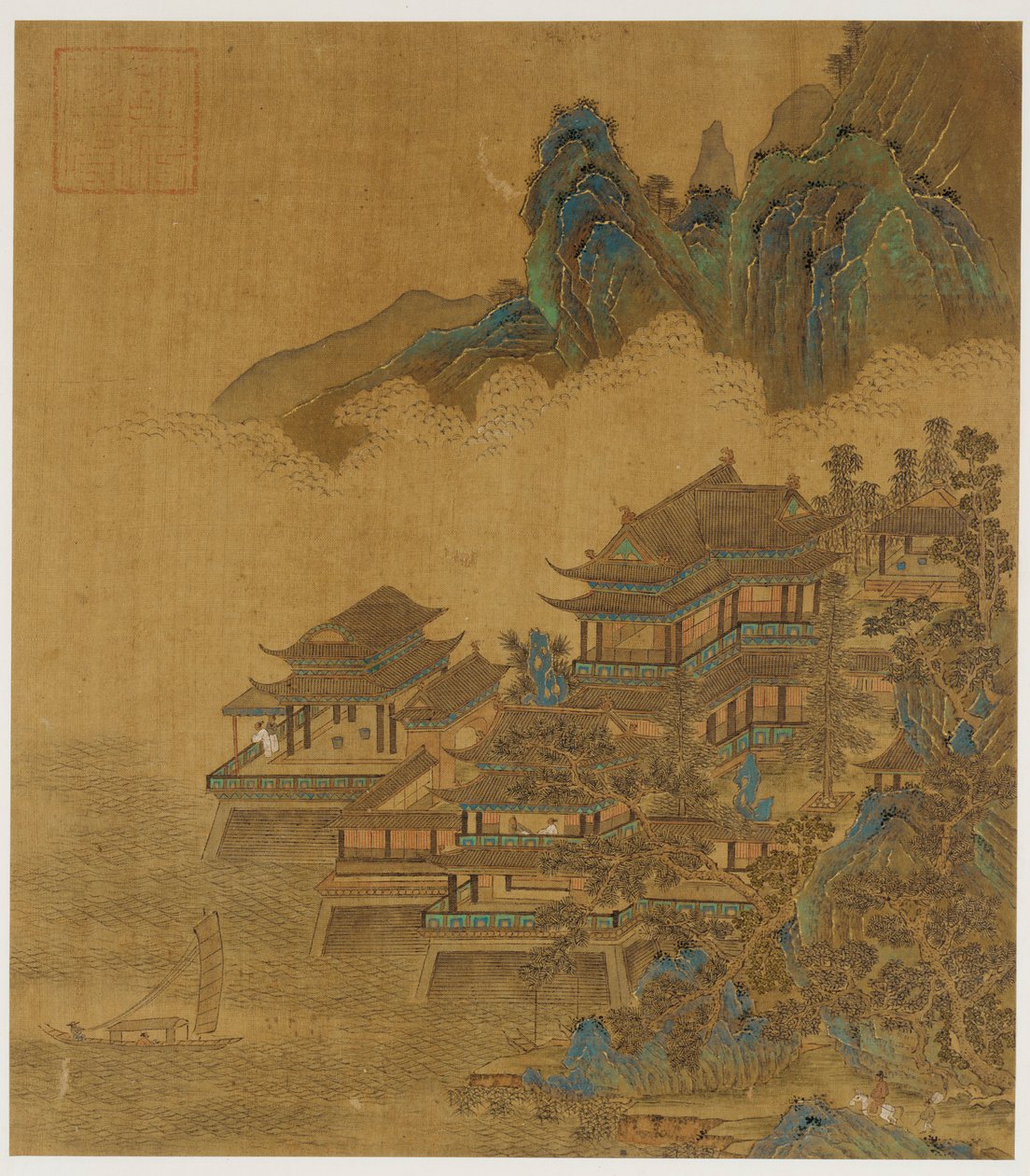 Landscape: A Palace Between Lake and Mountains by Unknown artist