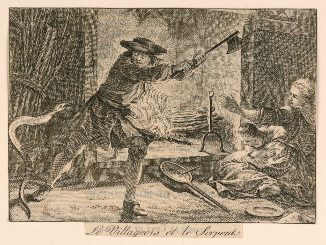 "Le Villageois et le Serpente" from La Fontaine