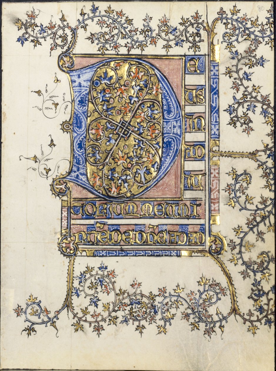 Leaf from a Book of Hours: Initial D by Unknown artist