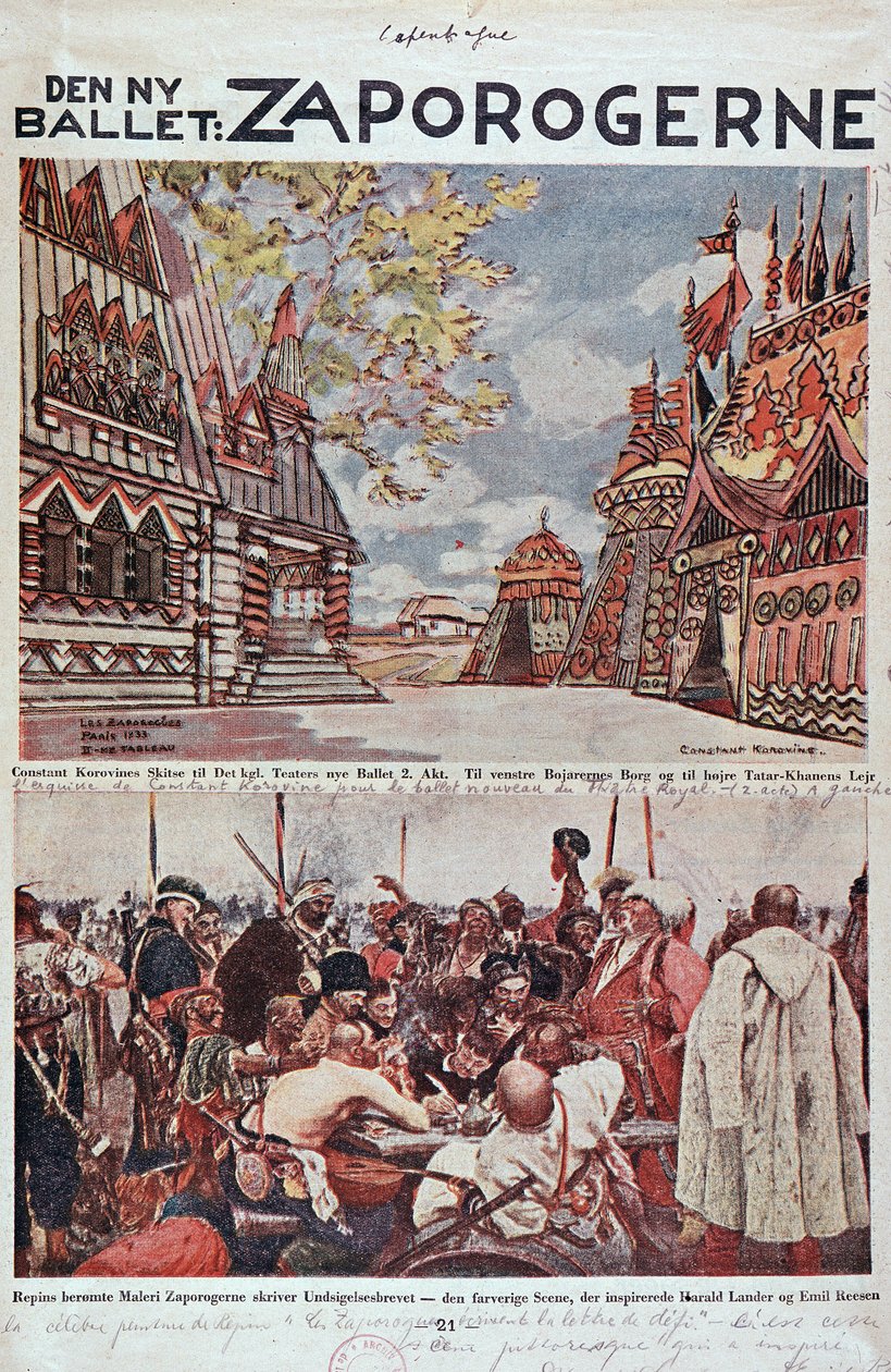 Lyric Theatre: The Zaporogues (Zaporogerne) - Opera Bibl. by Unknown artist