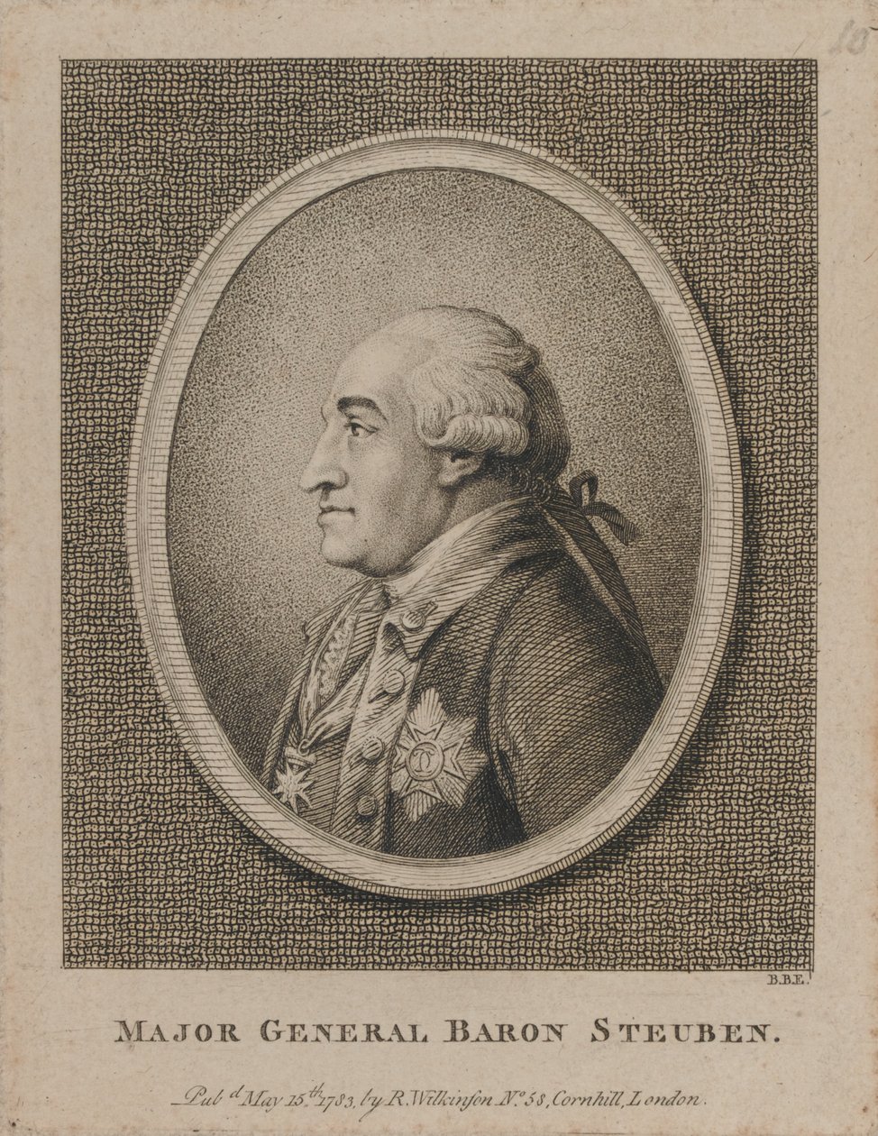 Major General Baron Steuben (etching) by Unknown artist