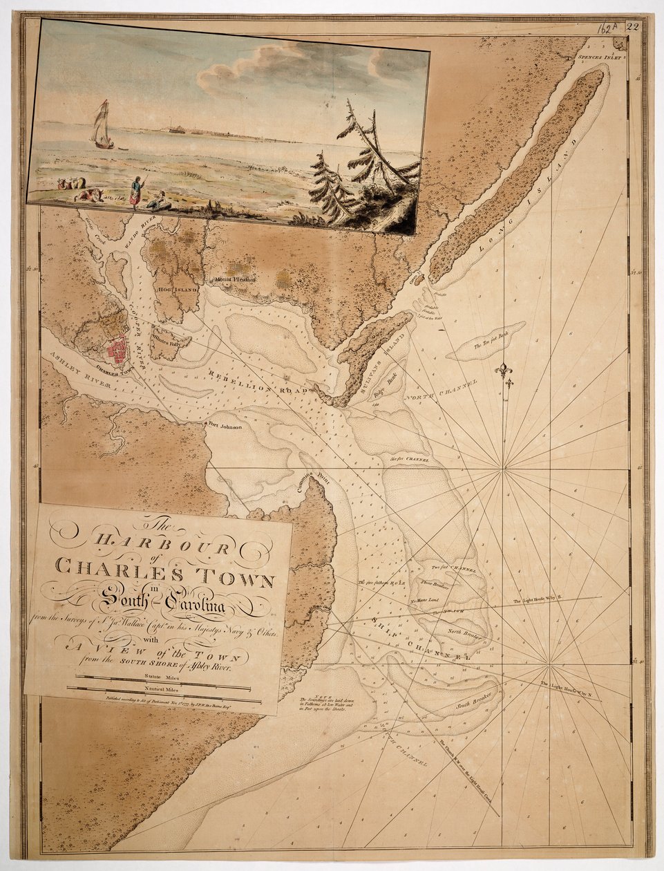 Map of Charles Town in South Carolina by Unknown artist