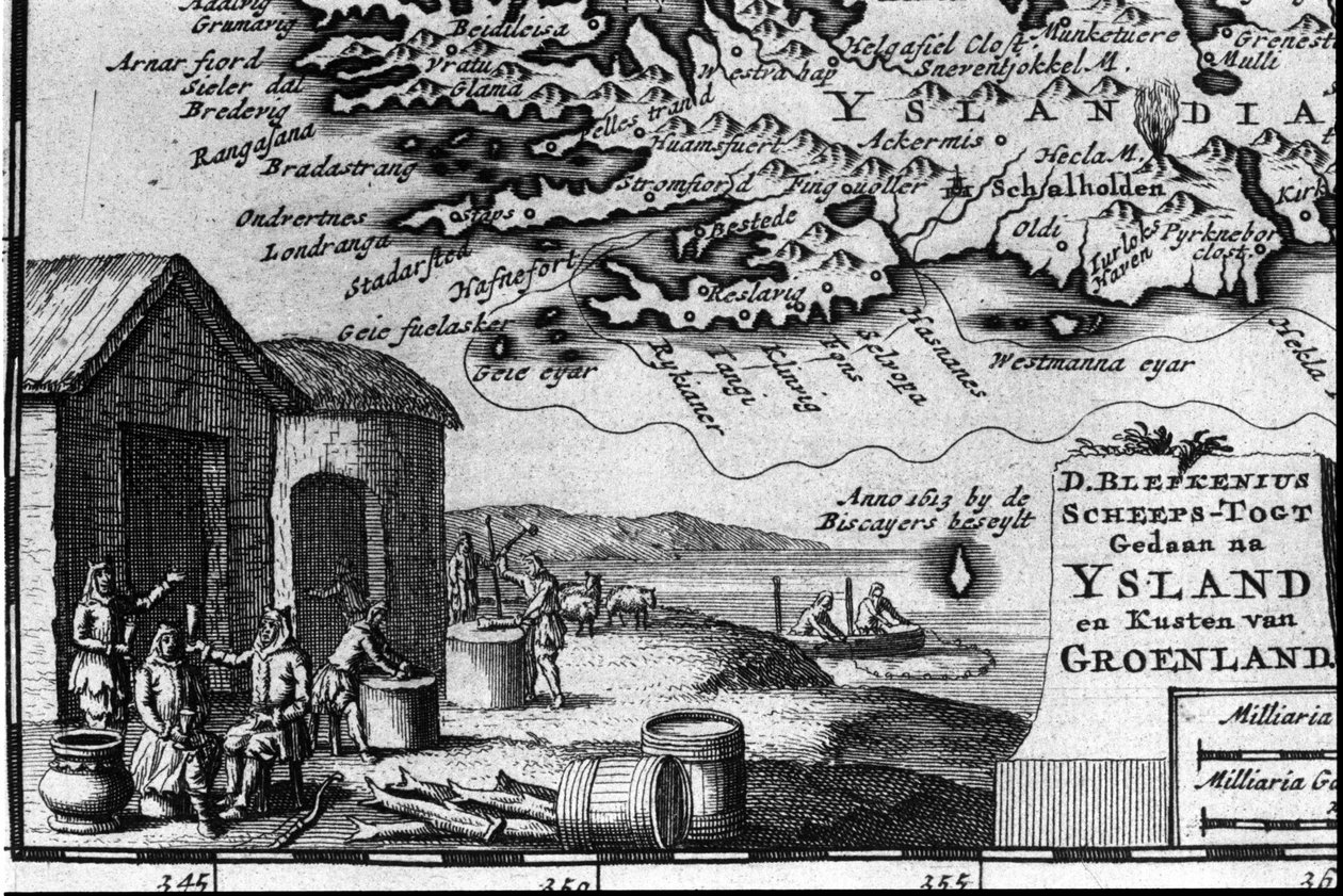 Map of Iceland and representation of its inhabitants - in 