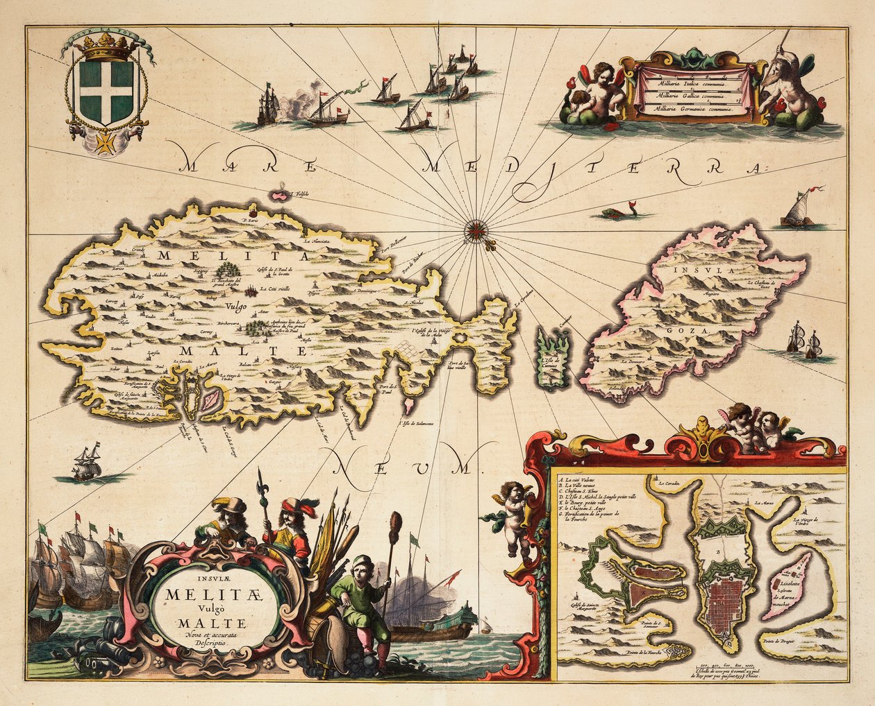 Map of Malta and Gozo, c.1650 by Unknown artist