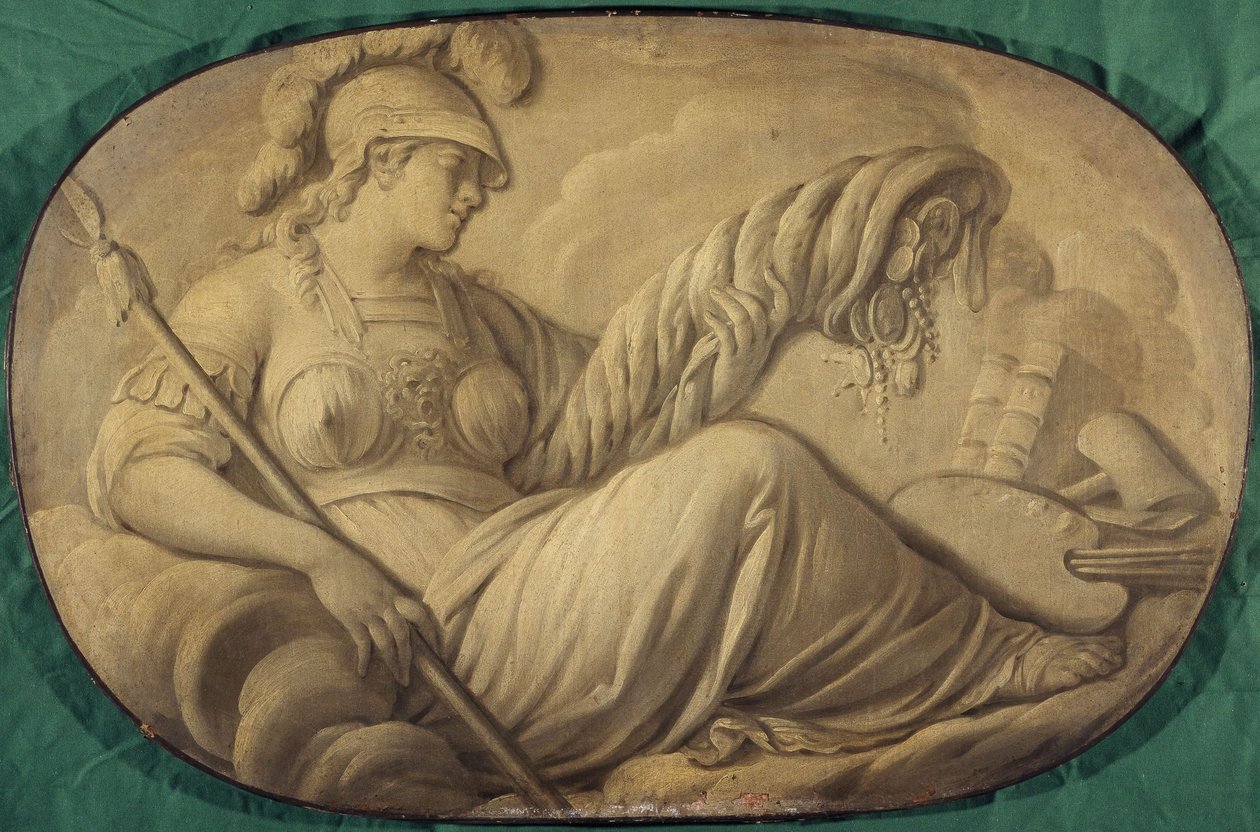 Minerva or Abundance Favoring the Arts (allegory, decorative painting for the Hôtel La Rivière then Canillac) by Unknown artist