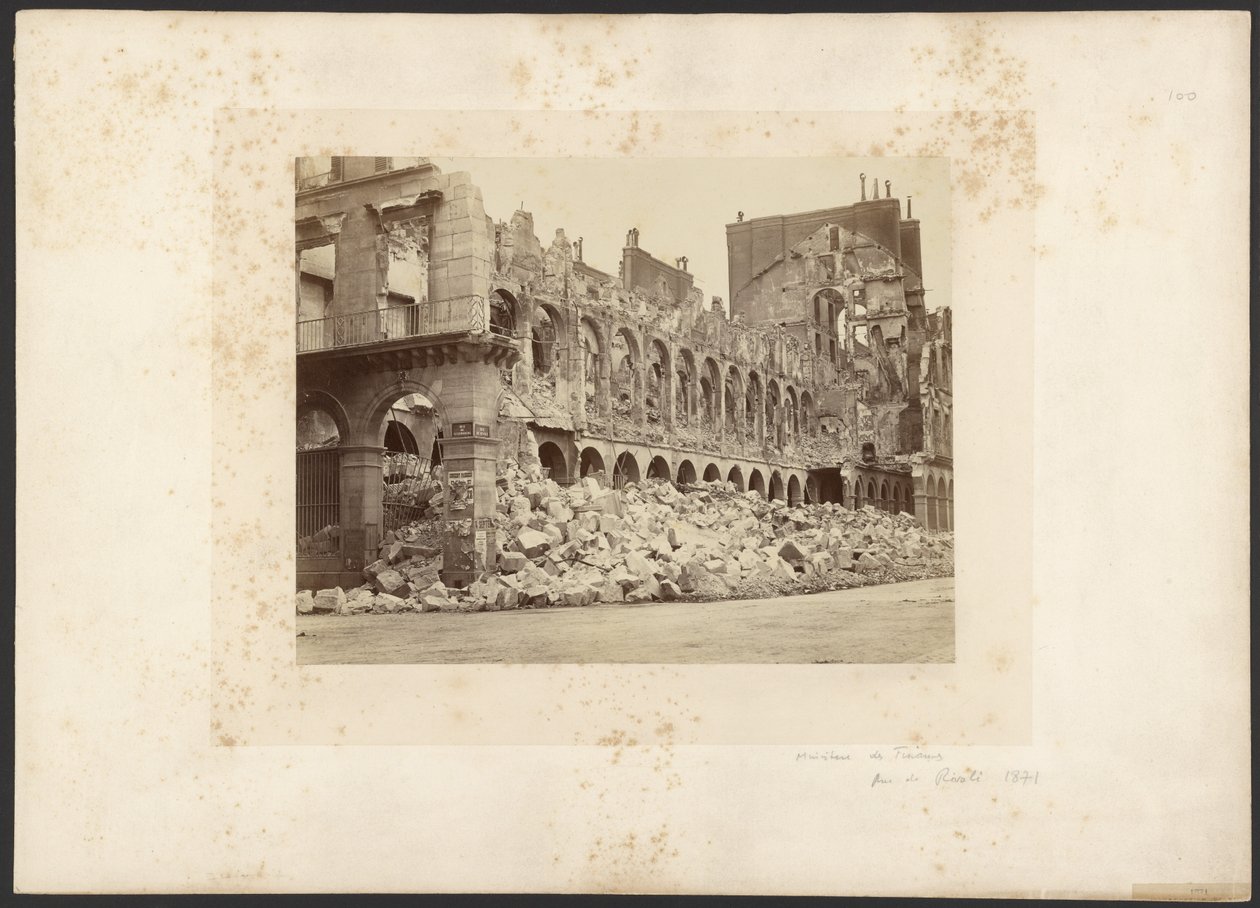 Ministry of Finance, After the 1871 Fire by Unknown artist