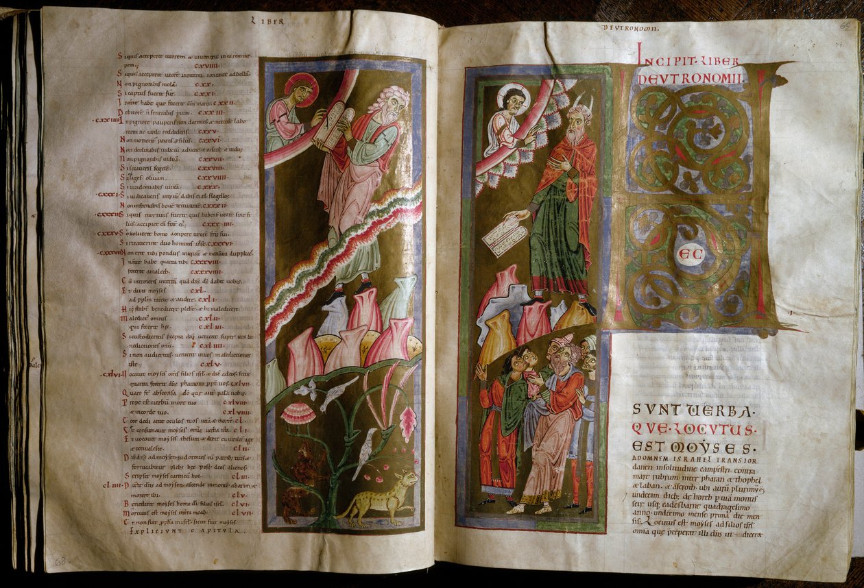 Moses receiving the tables of the law by Unknown artist