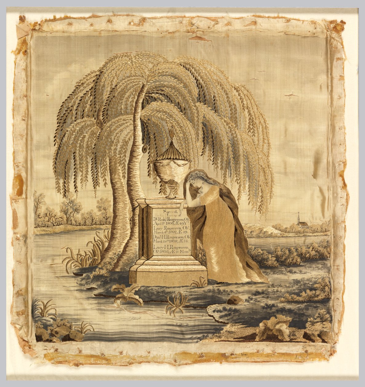 Mourning Sampler by Unknown artist