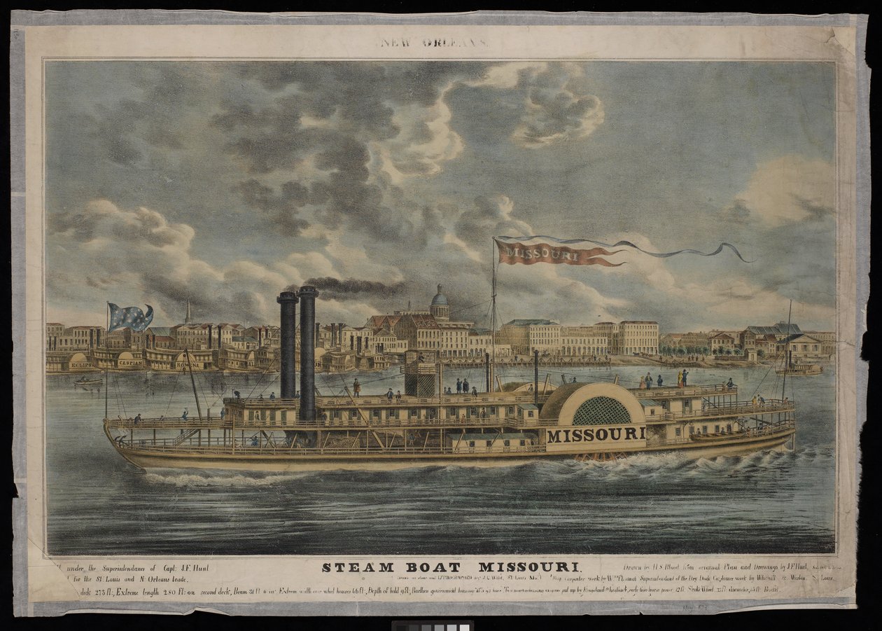 New Orleans. Steam Boat Missouri by Unknown artist