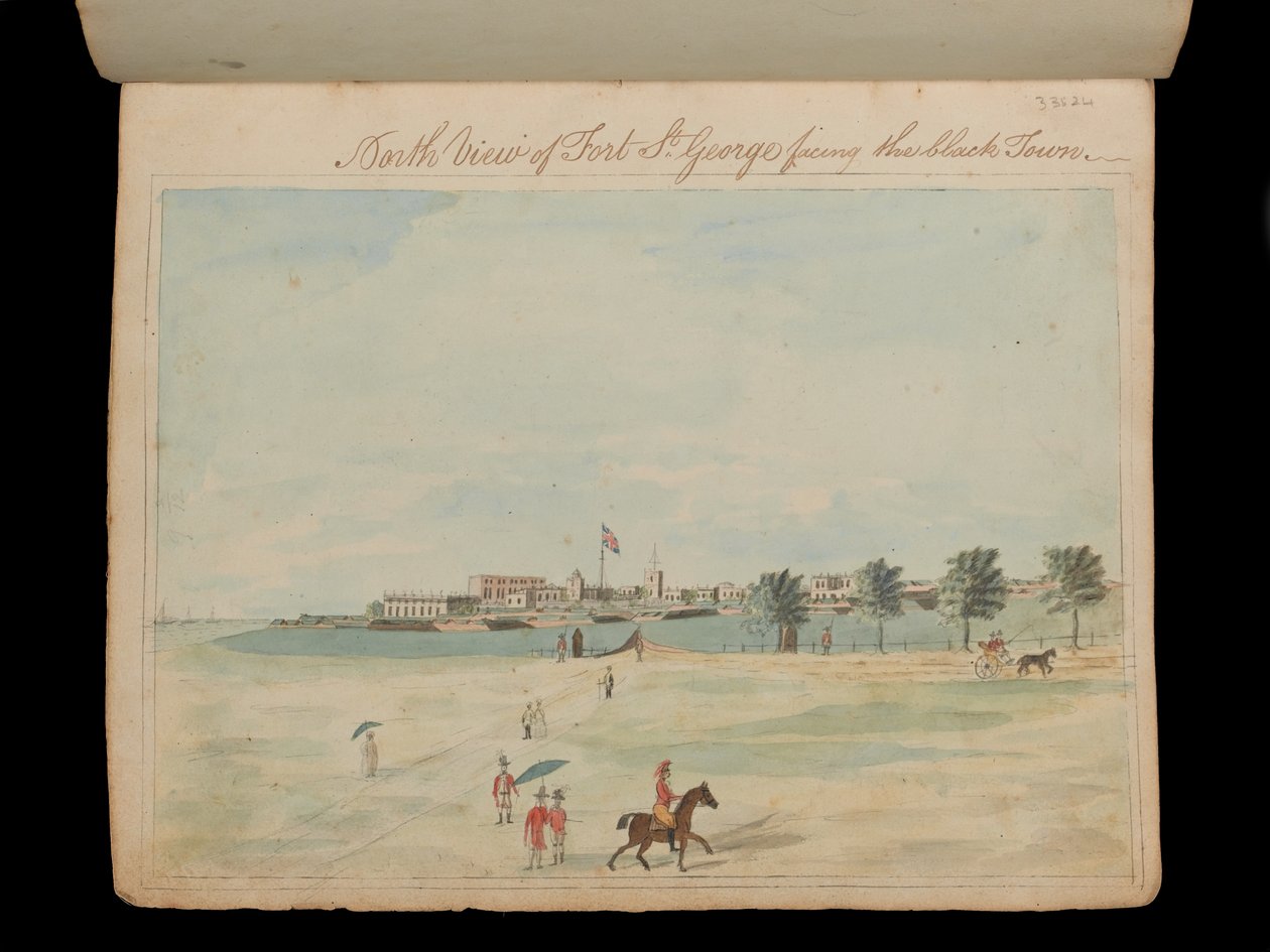 North View of Fort St George facing the black town by Unknown artist