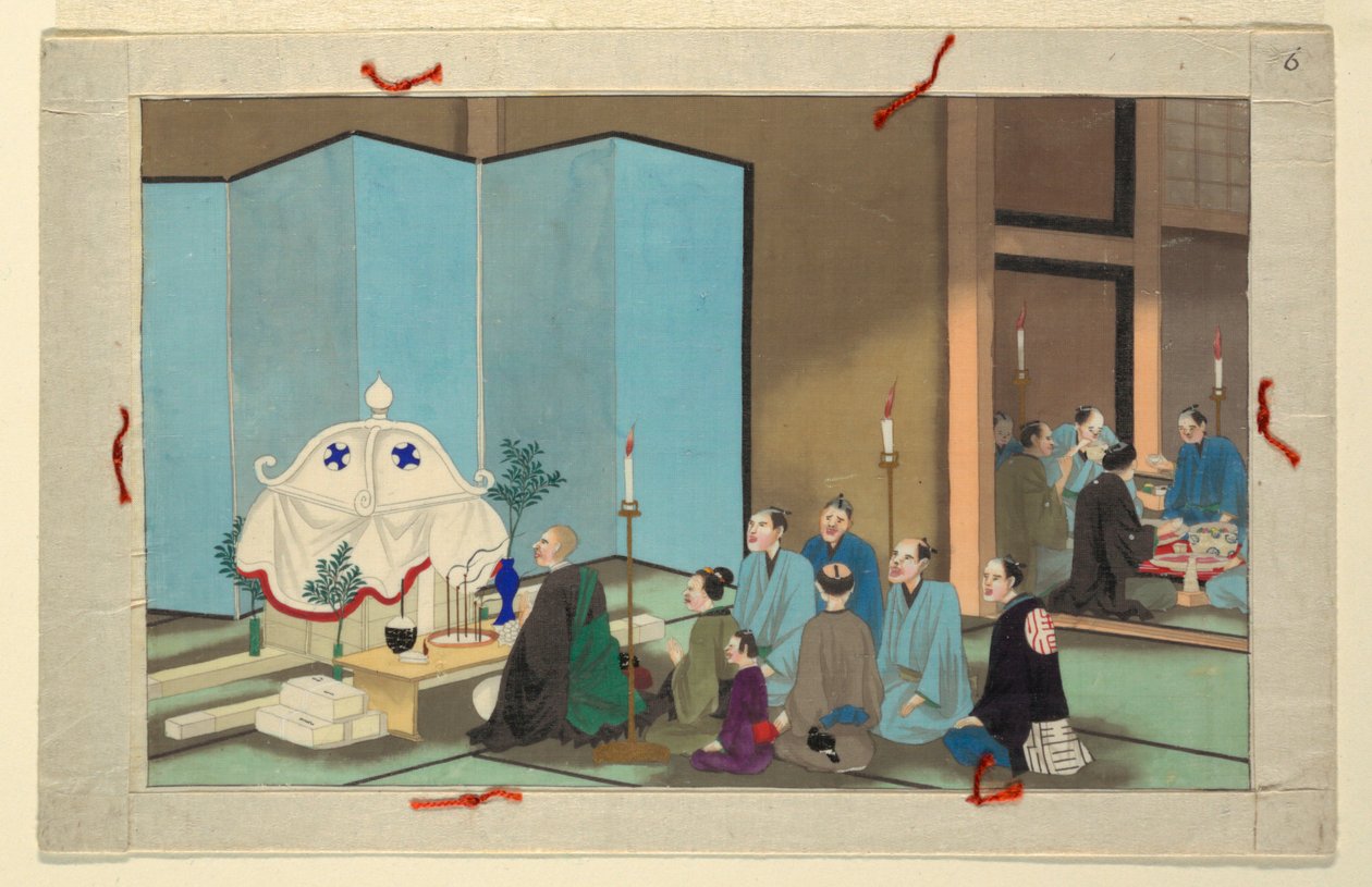 One of Sixteen Scenes of the Death and Burial of a Man by Unknown artist