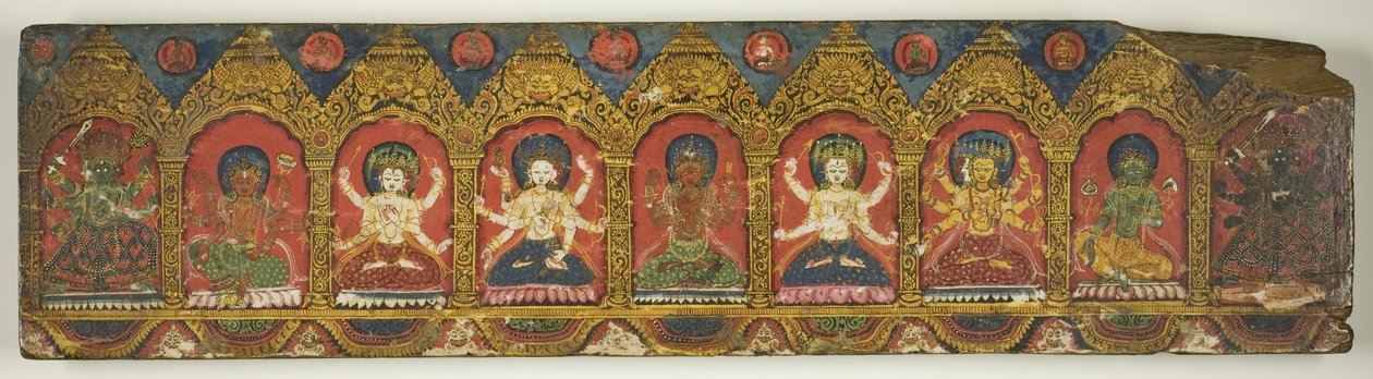 One of a Pair of Magical Charms (Dharani) Manuscript Covers by Unknown artist
