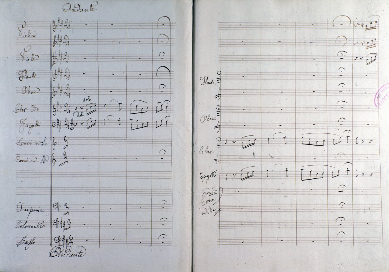Opening page of the opera Le jeune Henri by Mehul (1797) by Unknown artist