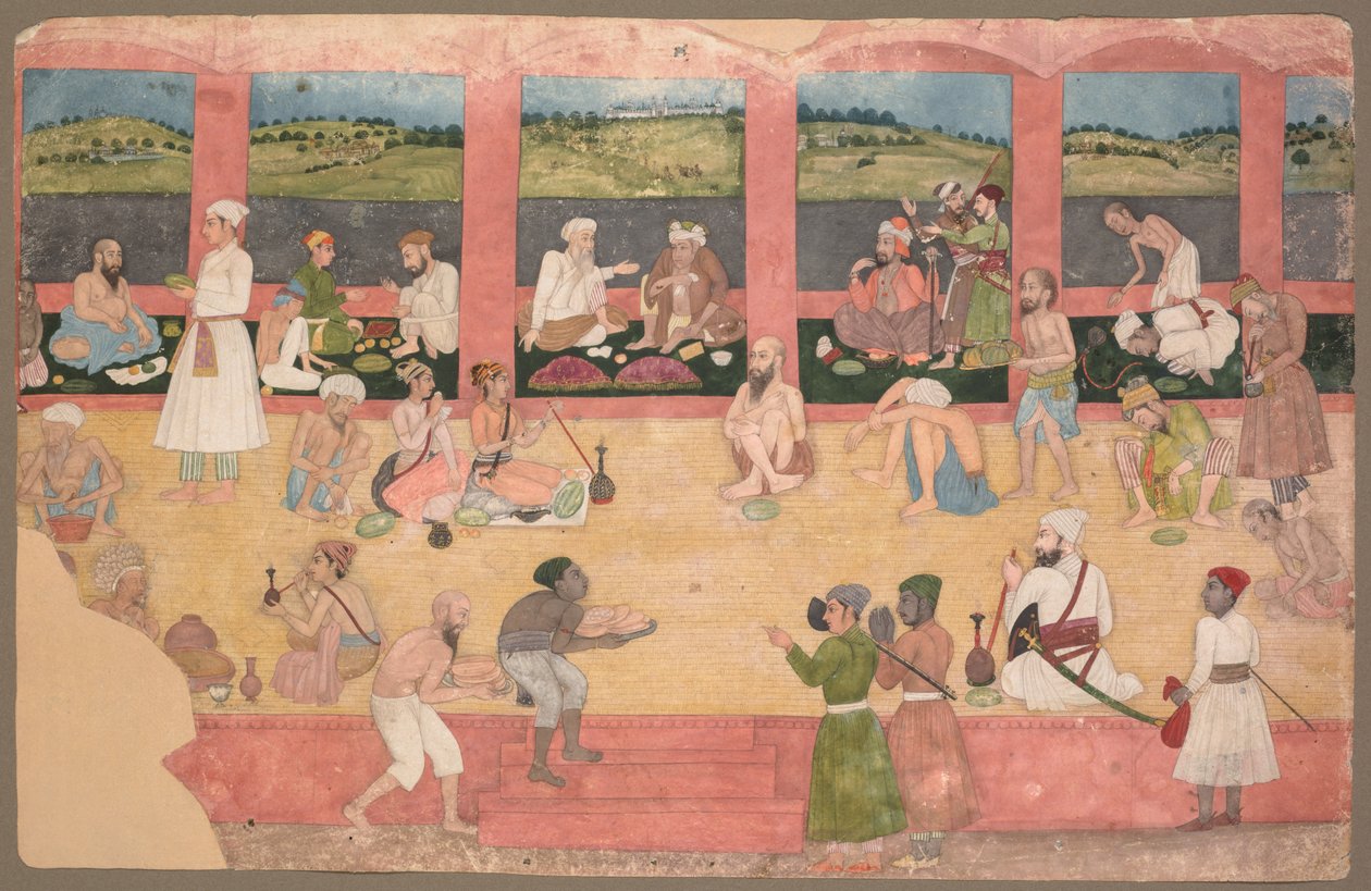 Opium Smokers Served Fruit and Bread by Unknown artist