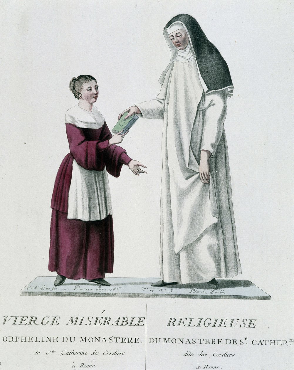 Orphan and religious miserable virgin of the monastery of St. Catherine des Cordiers in Rome by Unknown artist