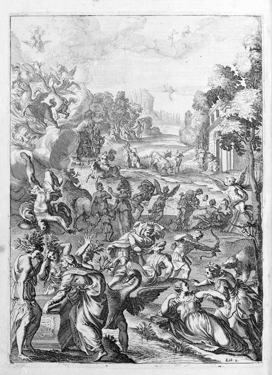 Ovid - illustration for book 15 - note by Thomas Farnaby by Unknown artist