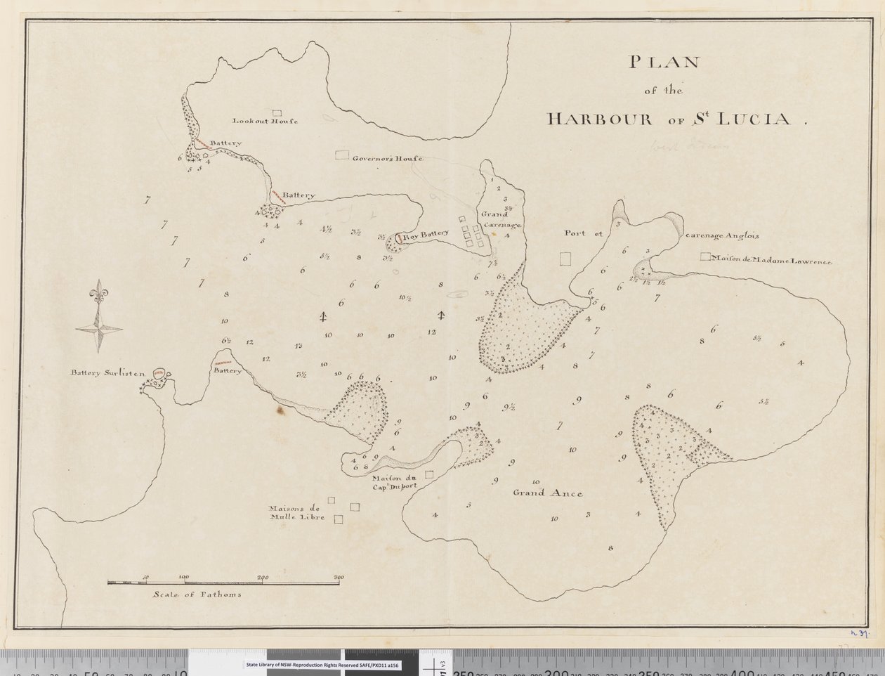 Plan of the Harbour of St. Lucia by Unknown artist