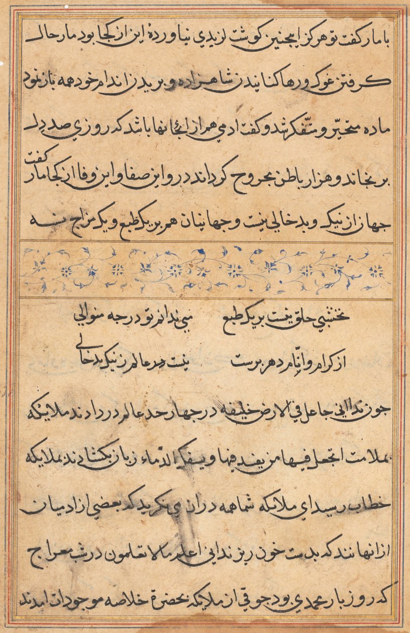 Page from Tales of a Parrot (Tuti-nama): text page by Unknown artist