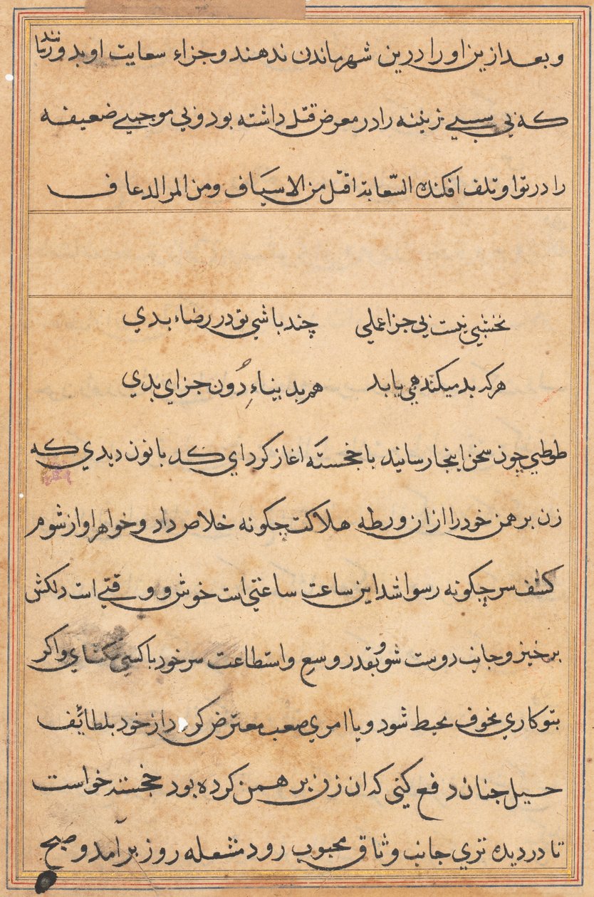 Page from Tales of a Parrot (Tuti-nama): text page by Unknown artist