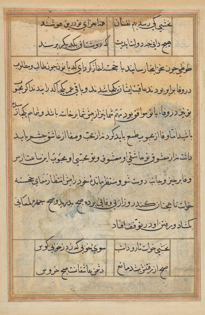 Page from Tales of a Parrot (Tuti-nama): text page by Unknown artist