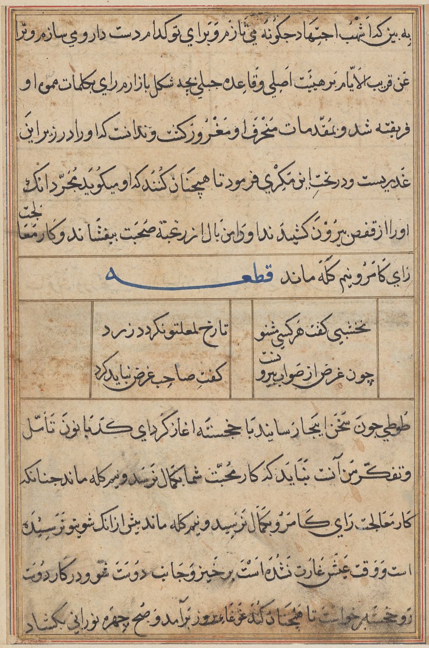 Page from Tales of a Parrot (Tuti-nama): text page by Unknown artist