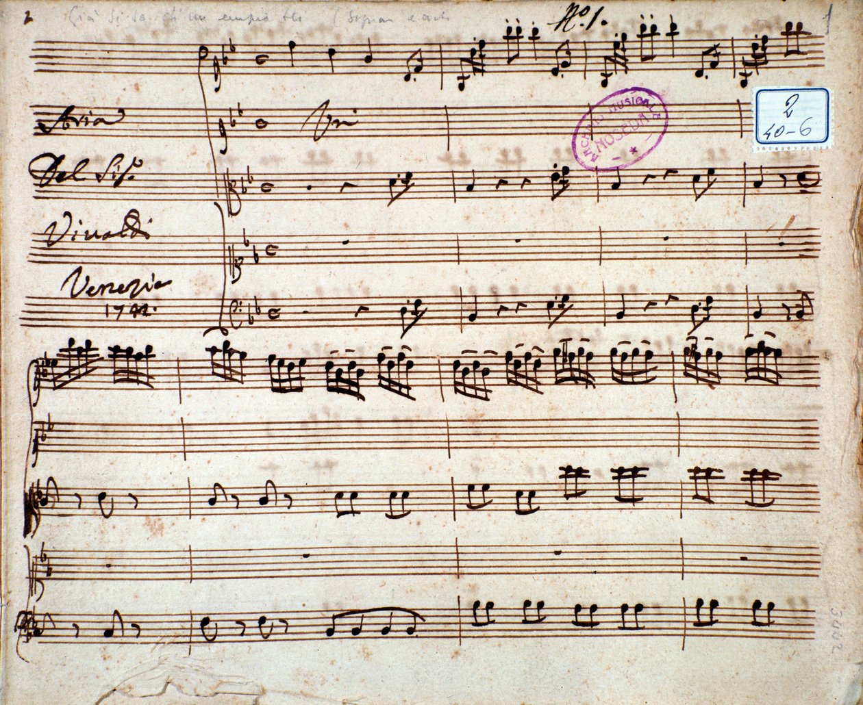 Page of musical score of Gia si sa ch