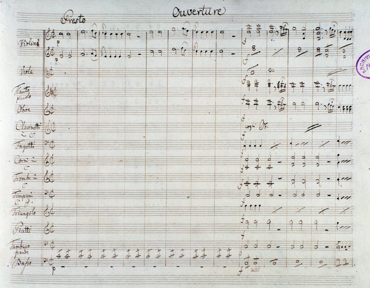 Page of the sheet music for Die Entfuhrung aus dem Serail, opera by Mozart, Lichtenthal version by Unknown artist