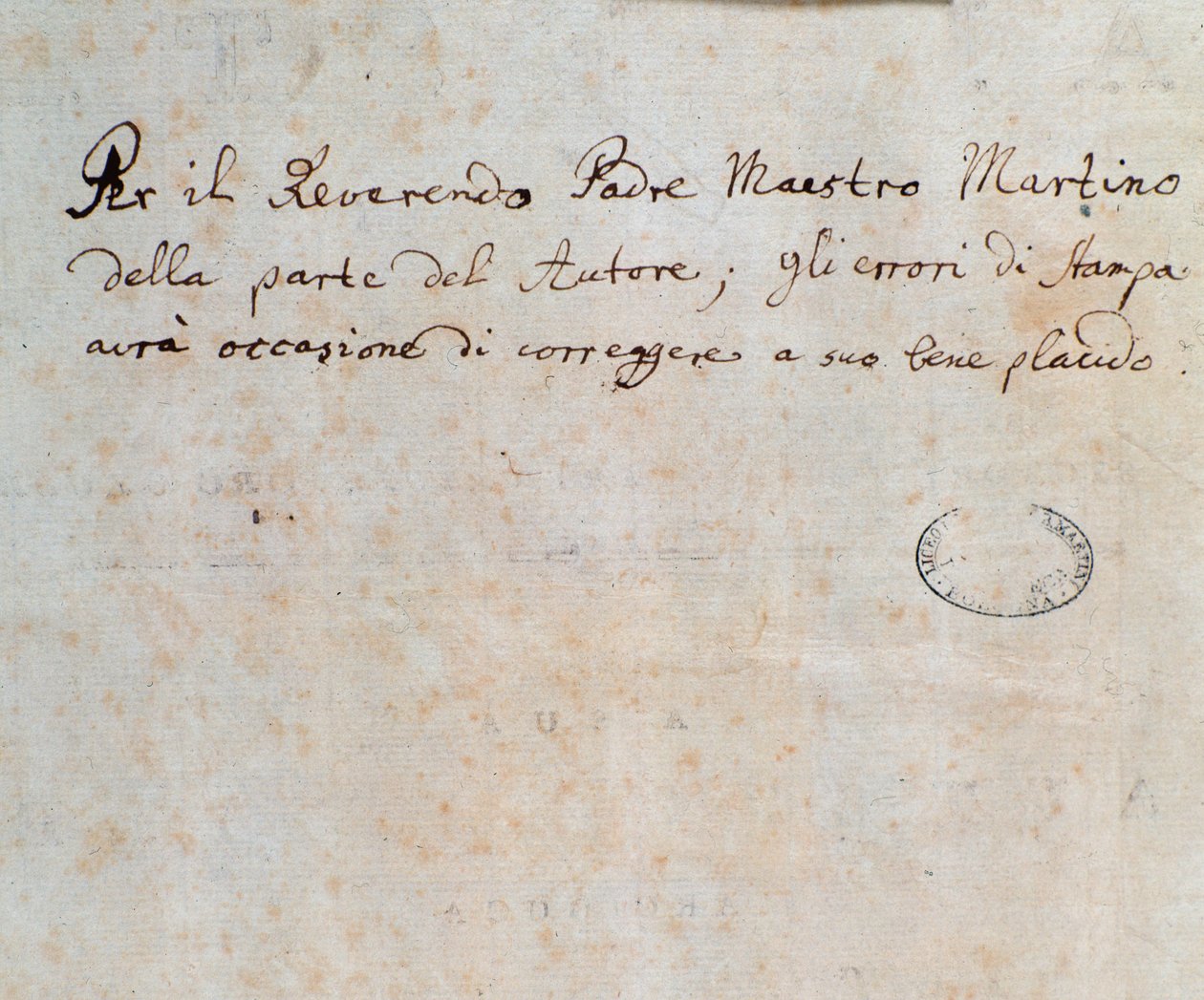 Page with dedicace, from the score of Alceste, opera by C. W. Gluck by Unknown artist