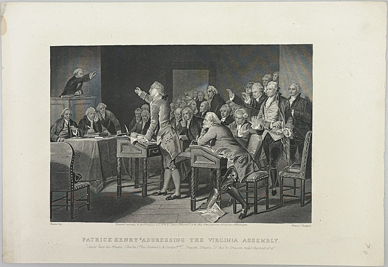 Patrick Henry addressing the Virginia Assembly by Unknown artist