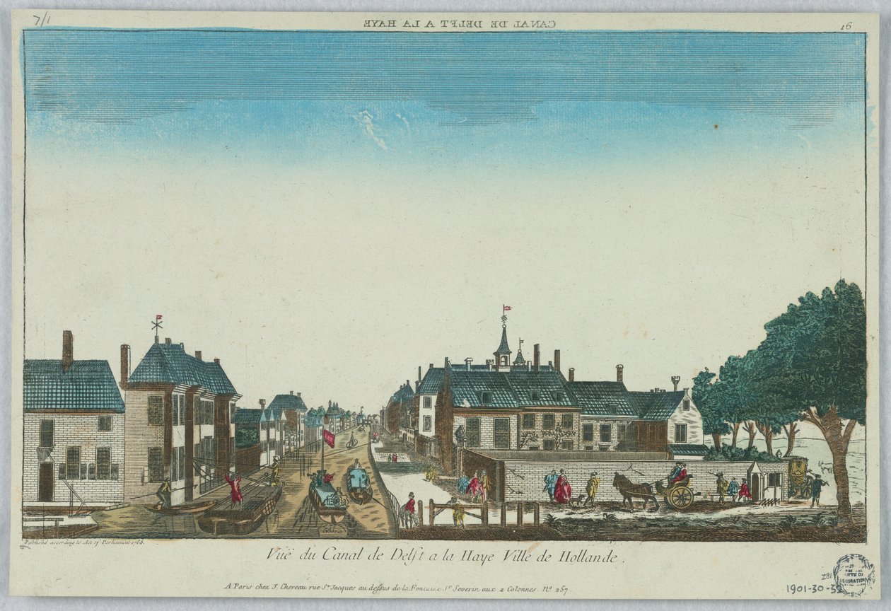 Peep-show, View of the Canal of Delft at The Hague, City of Holland, 16 by Unknown artist