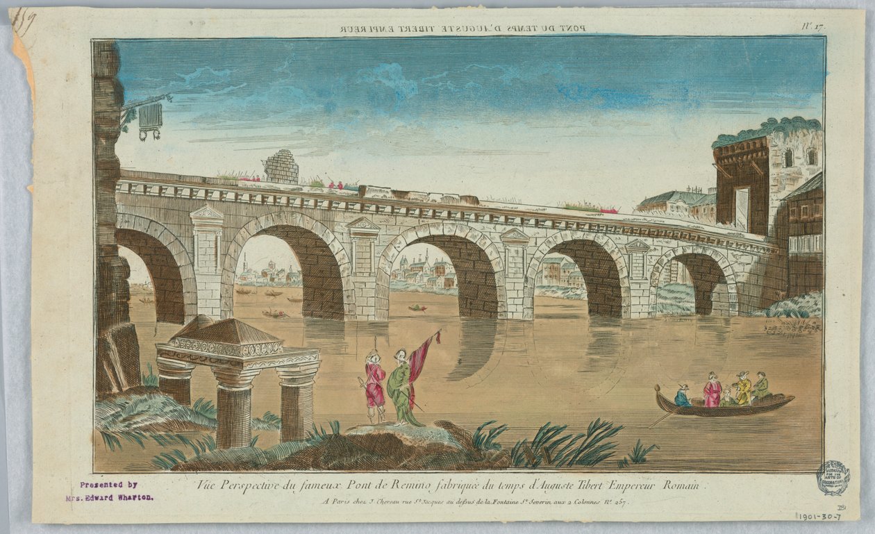 Peep-show, Vue Perspective du Fameaux Pont de Remino Fabriquee du Temps d