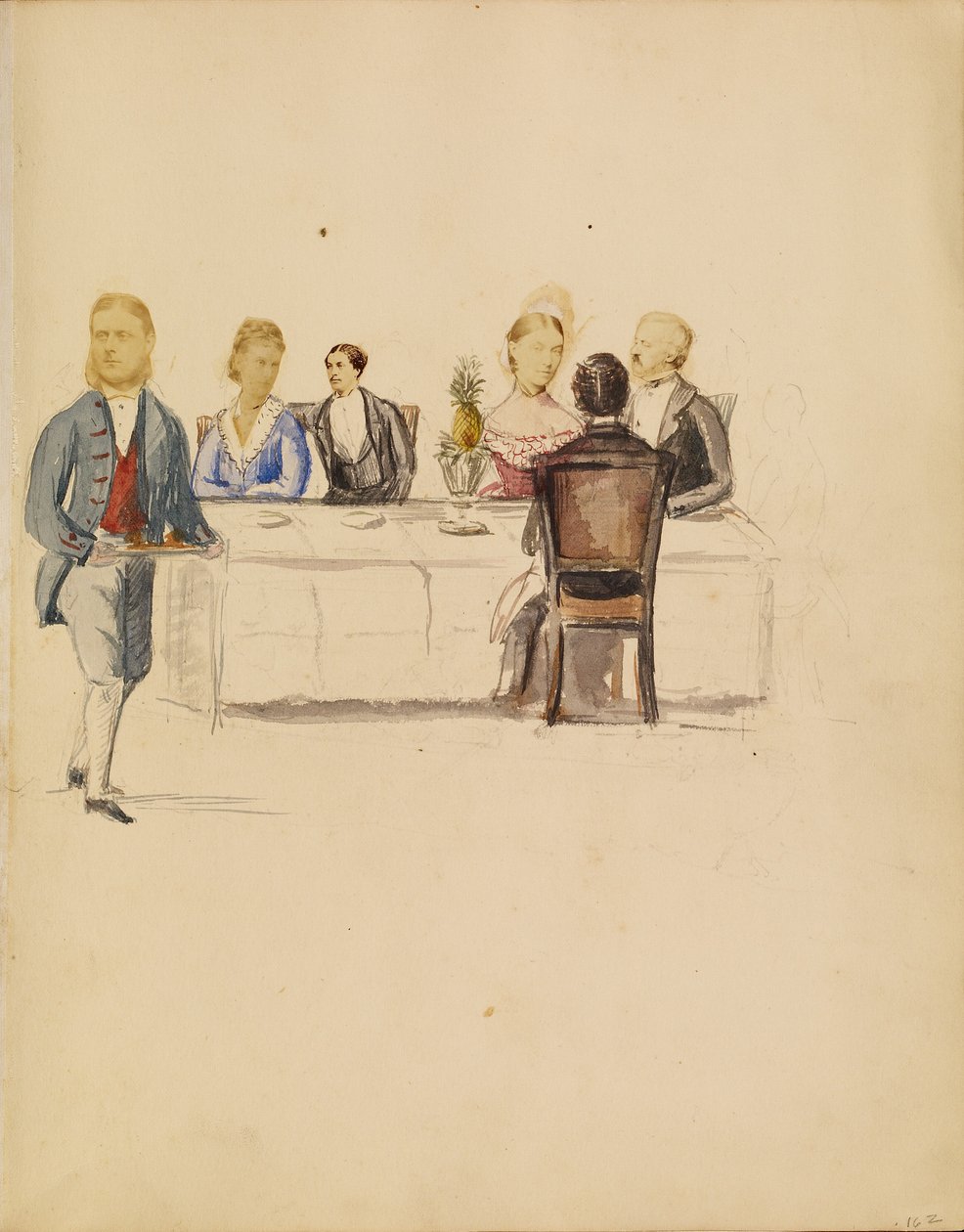 Photo Collage of a Dinner Party by Unknown artist