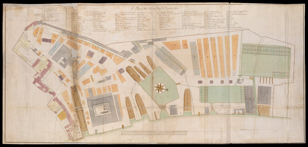 Plan of Deptford Dockyard by Unknown artist