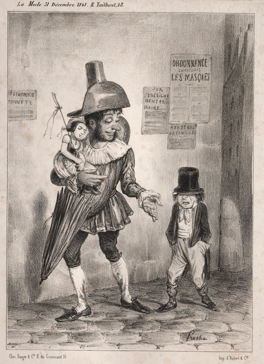 Pochades de Carnaval: If Your Master is Happy with You and You Win the Prize for Wisdom This Year, I Will Let You Dress as a Clown Next Year! by Unknown artist