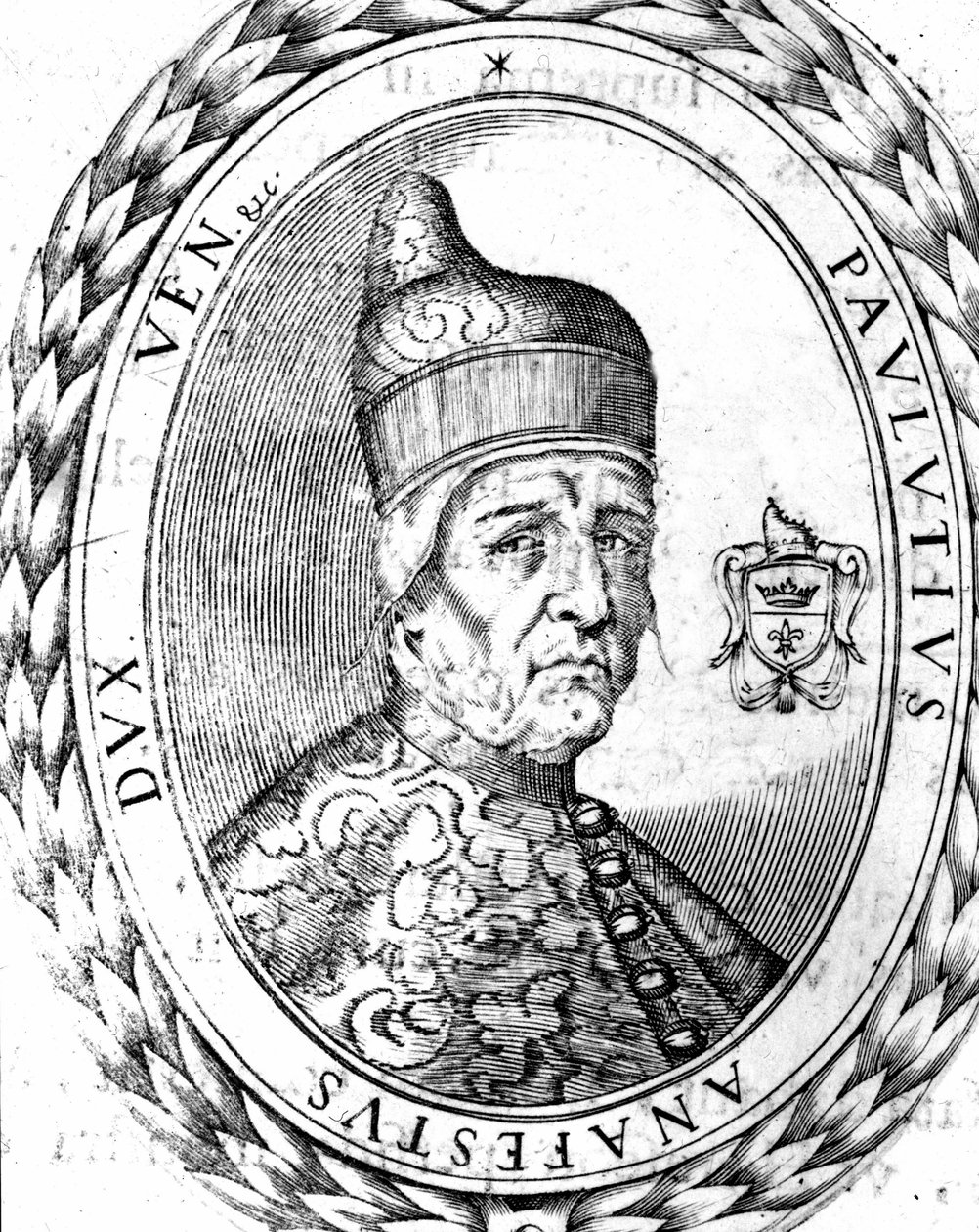 Portrait of Paoluccio Anafesto (697-717). First Doge of Venice. by Unknown artist
