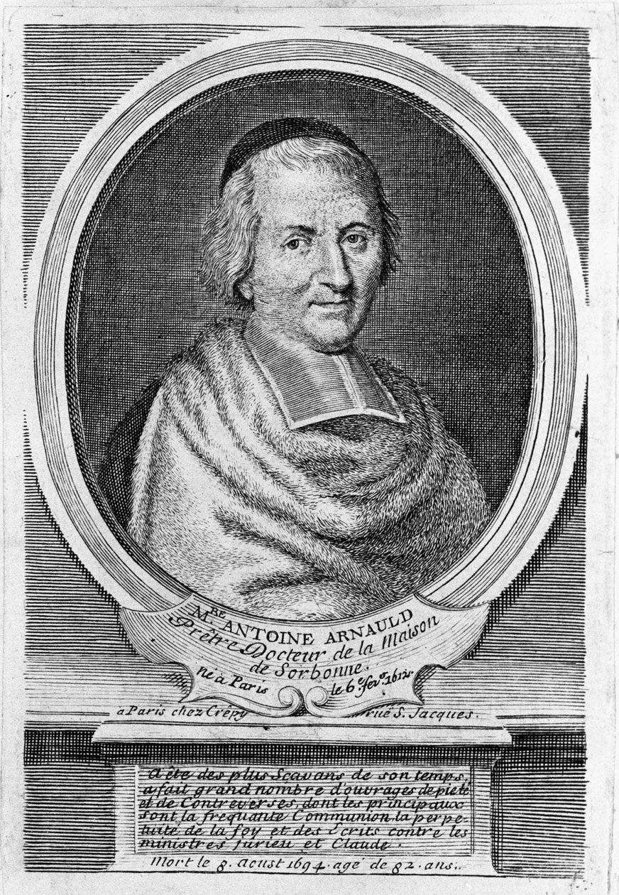 Portrait of Antoine Arnauld dit le Grand Arnauld (1612-1694), French priest, theologian, philosopher and mathematician, member of the Jansenists. by Unknown artist