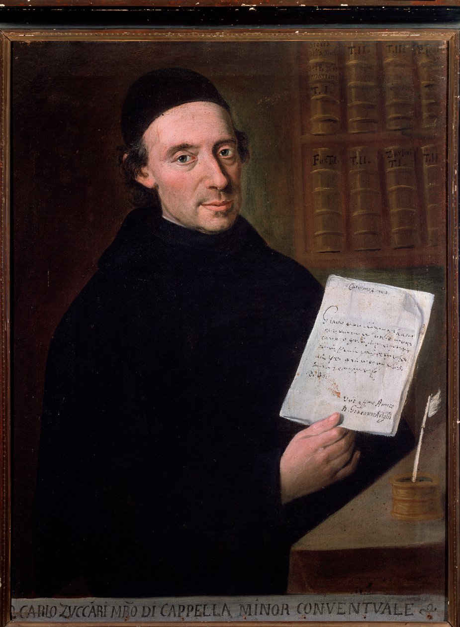 Portrait of Carlo Zuccari (1704-1792) Italian composer and violinist by Unknown artist