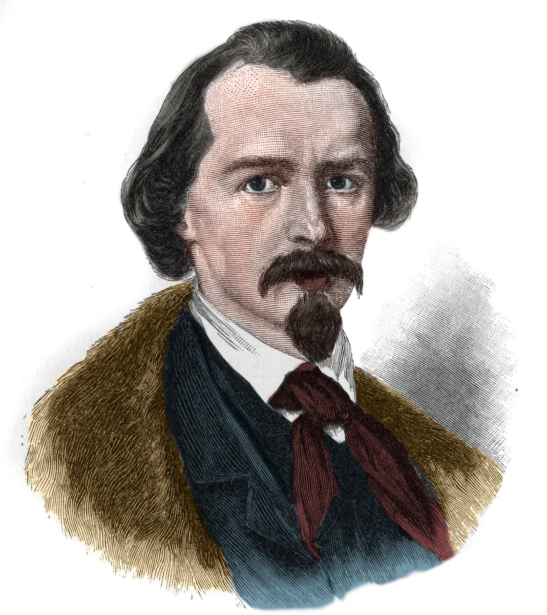 Portrait of Emanuel von Geibel (1815-1884) German poet and playwright. by Unknown artist