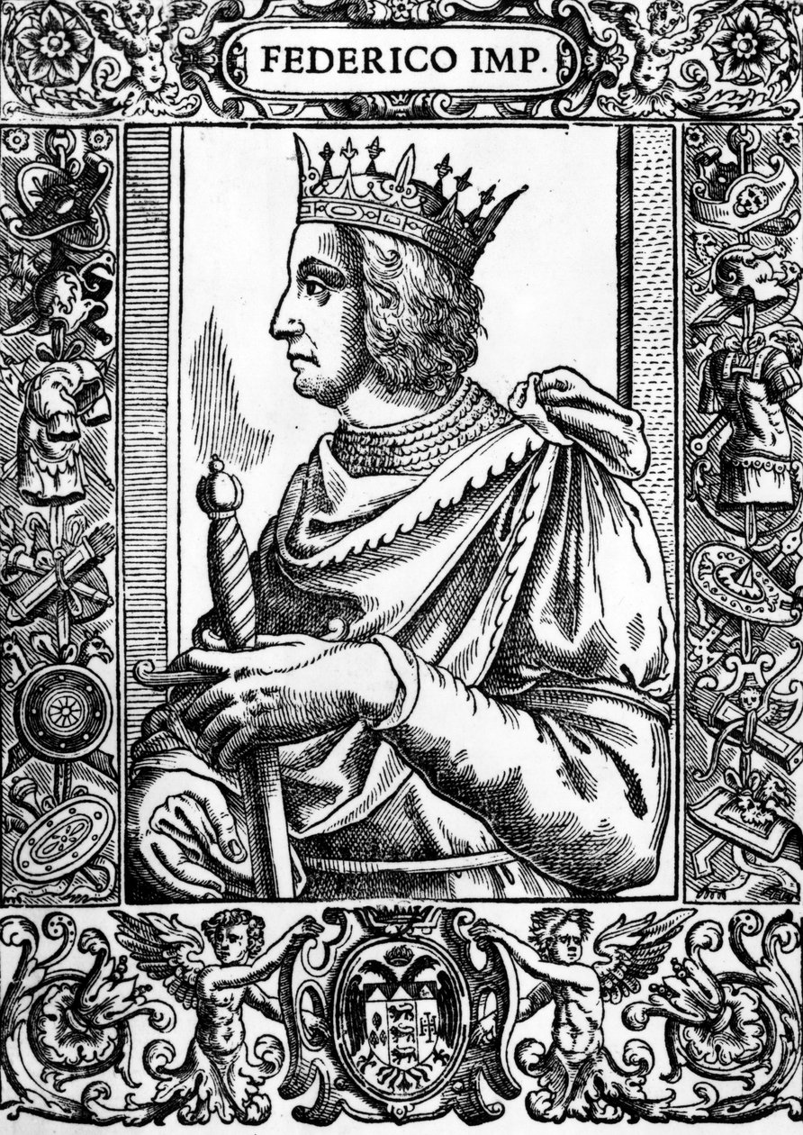Portrait of Frederic II (1194-1250), German Emperor. by Unknown artist