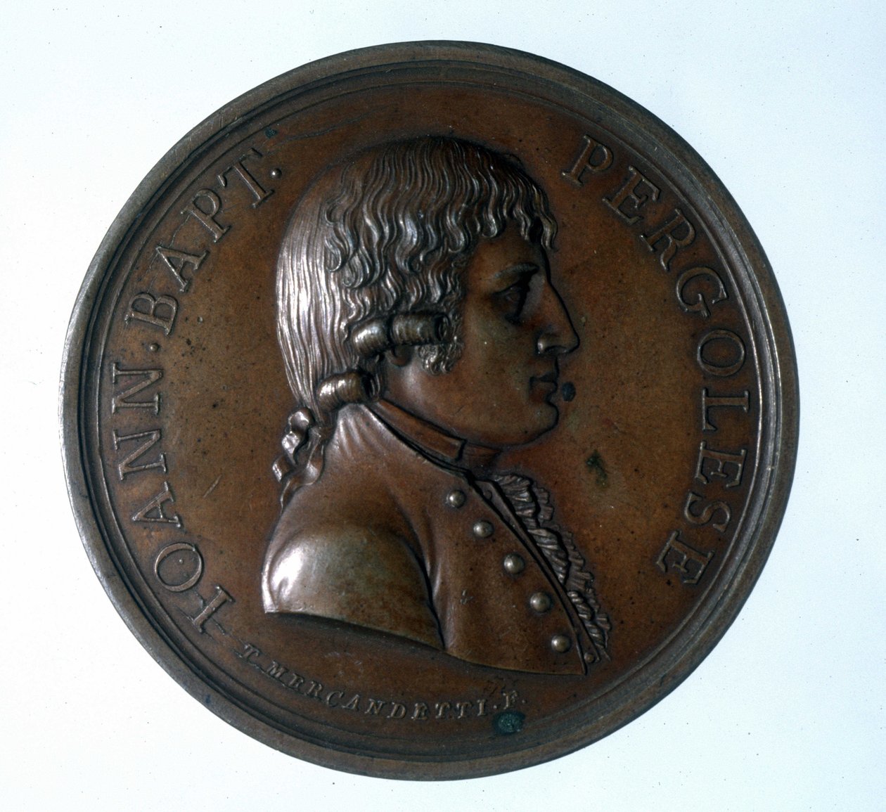 Portrait of Giovanni Battista Pergolesi (1710 - 1736). Bronze medallion. Museo della scala. Milan by Unknown artist