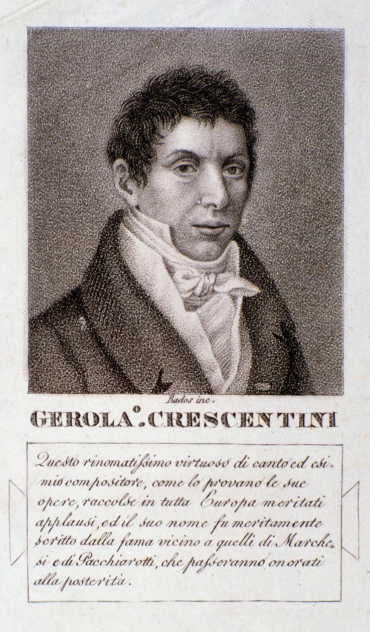 Portrait of Girolamo Crescentini by Unknown artist