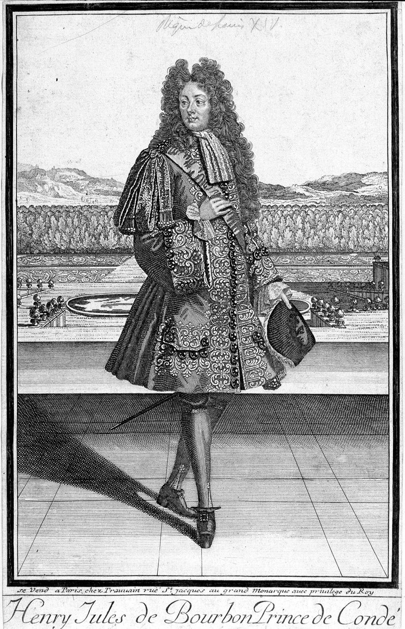 Portrait of Henri Jules de Bourbon, Prince of Conde (Henri-Jules de Bourbon-Conde) (1643-1709) by Unknown artist