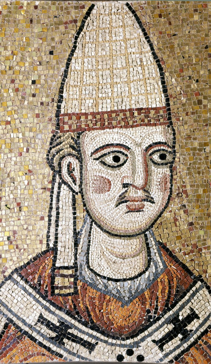 Portrait of Innocent III (1160 - 1216). Mosaic preserved at the Museum of Rome. He was previously in the old Church of St. Peter. Museum of Rome by Unknown artist