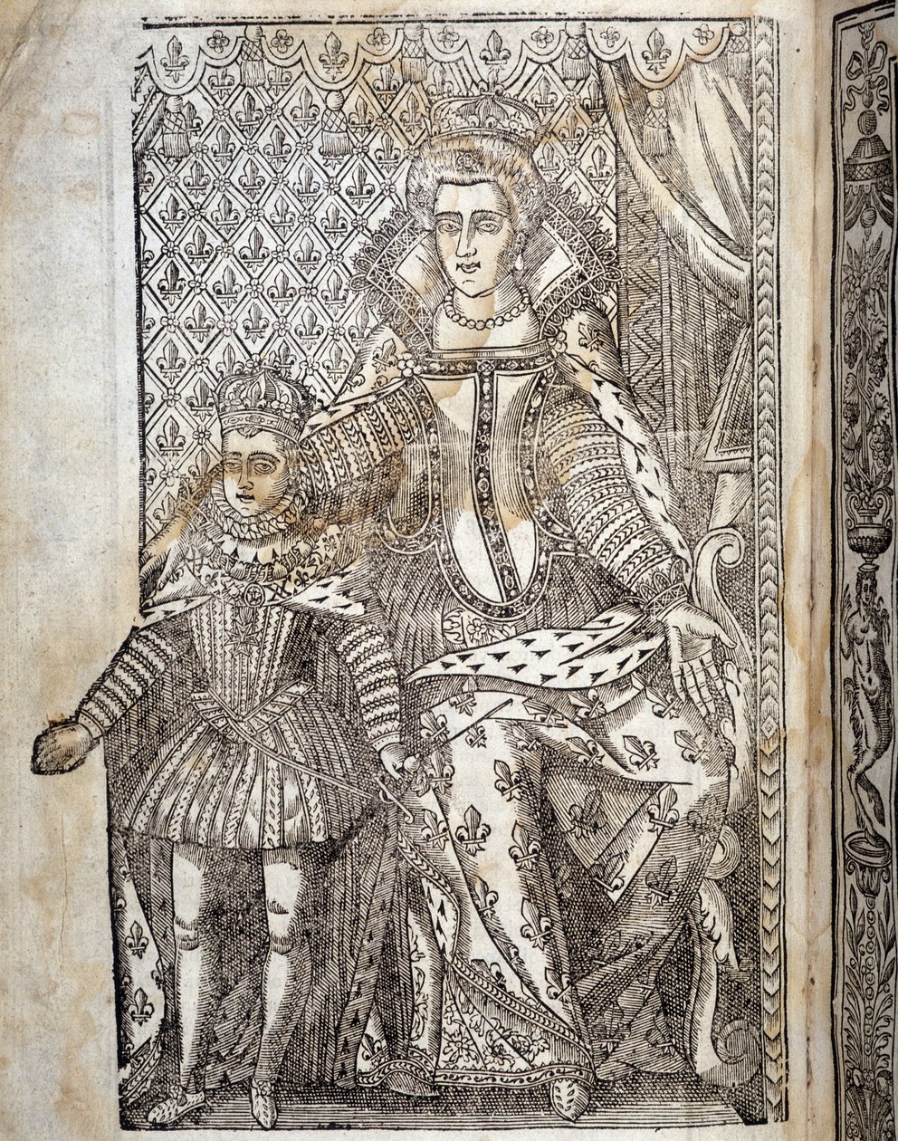 Portrait of Louis XIII child and Marie de Medici by Unknown artist