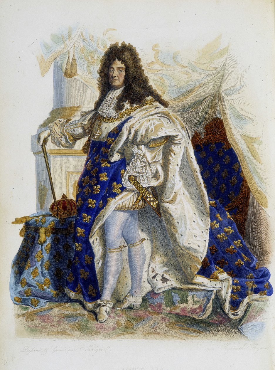 Portrait of Louis XIV (1638-1715) - in "Le Plutarque francais", by Mennechet by Unknown artist