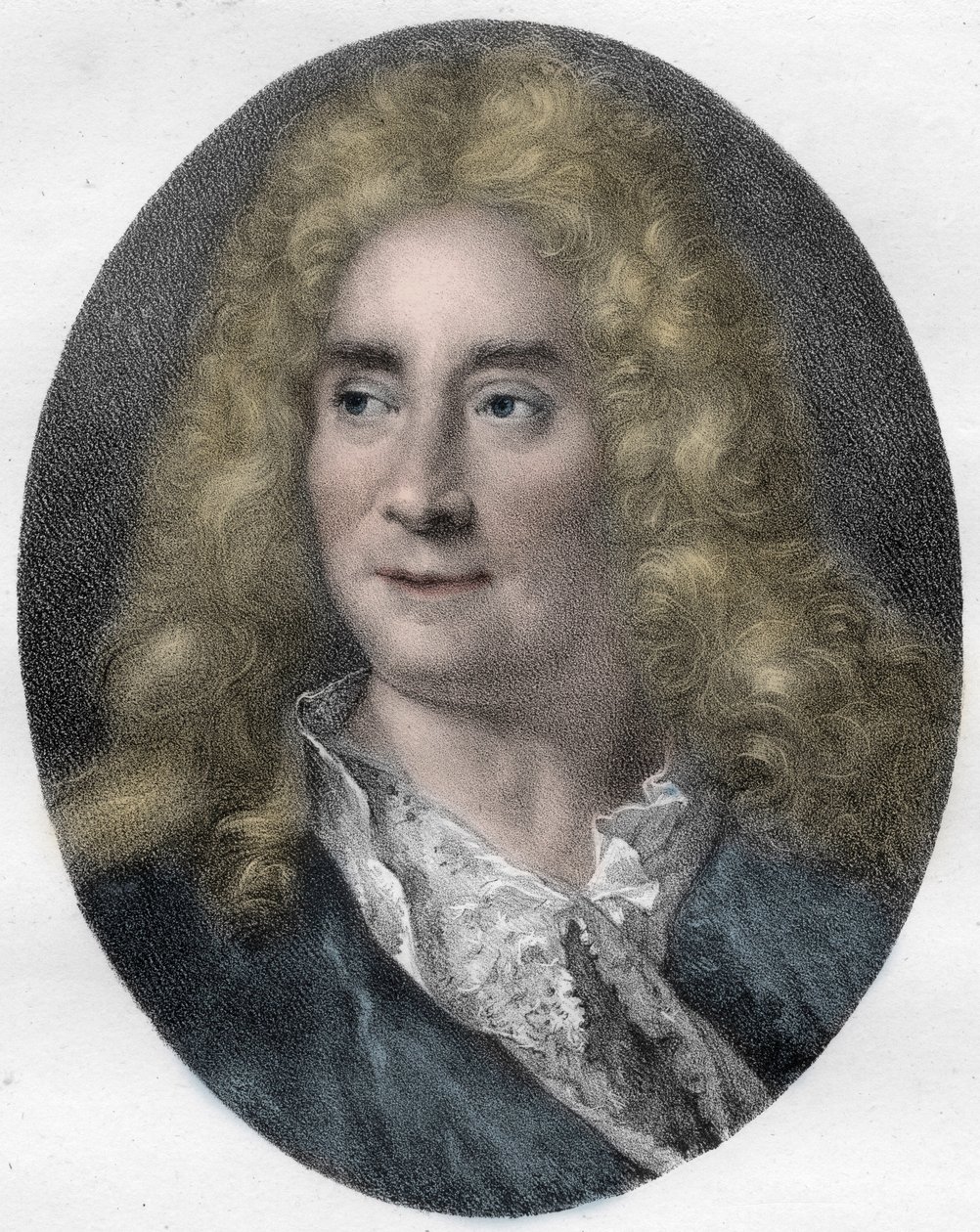 Portrait of Michel Boyron (Michel Baron), English Actor and Playwright (1653-1729) - Engraving. by Unknown artist