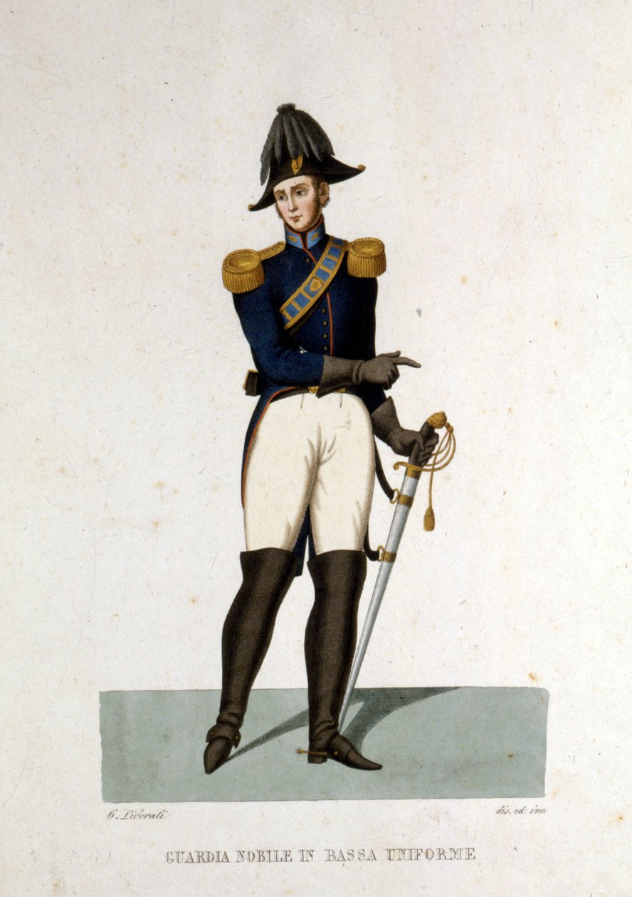 Portrait of a member of the noble guard of the Vatican State. by Unknown artist