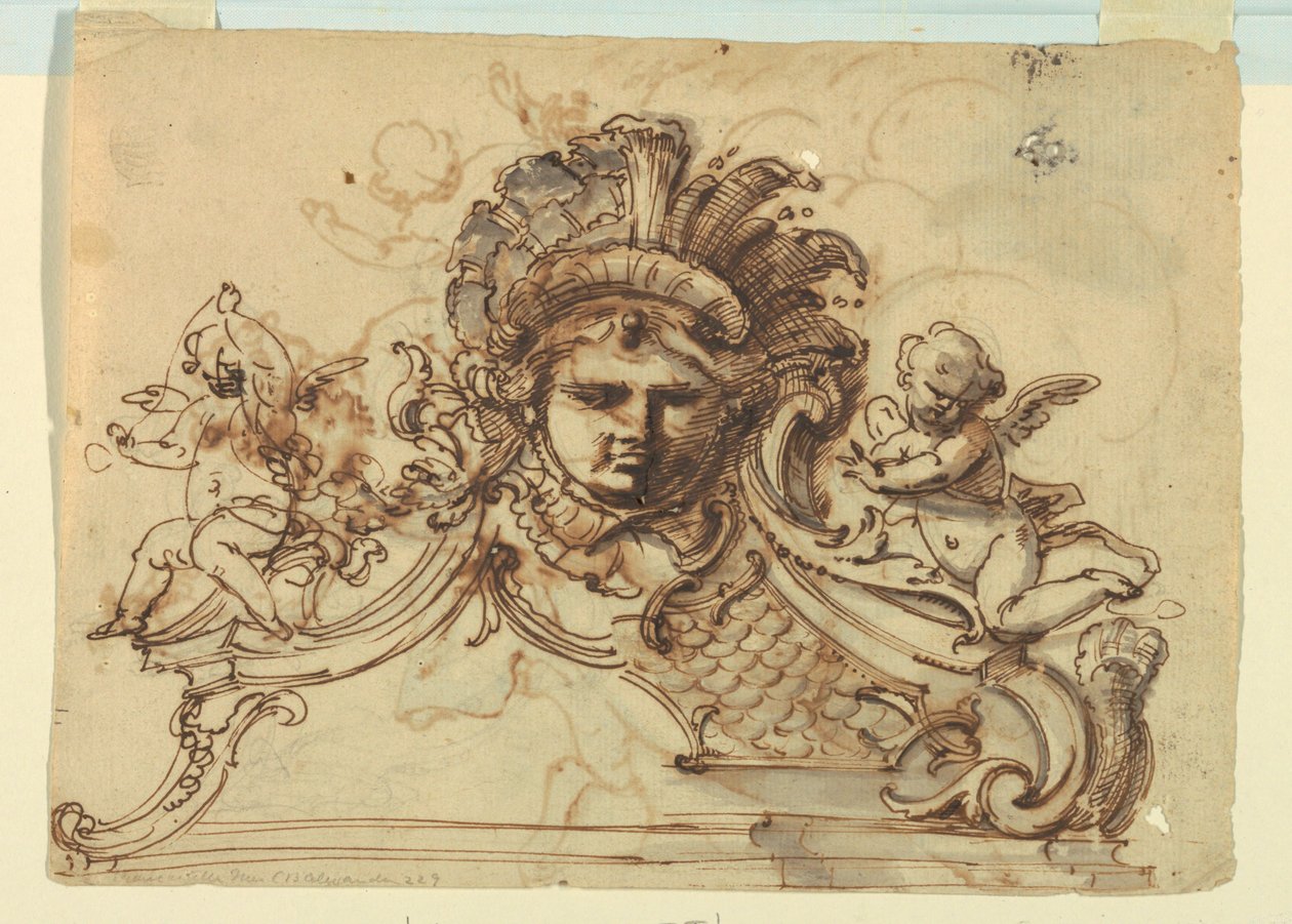 Project for a Crest with Alternate Suggestions by Unknown artist